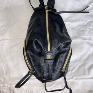 USED ONCE: Black mini backpack